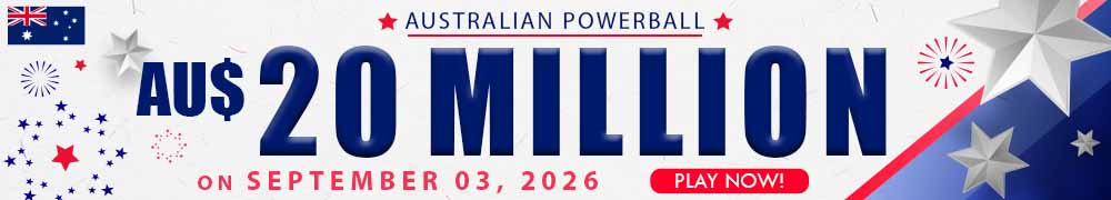 AU$ 20 Million on September 03, 2026 in the Australian Powerball Draw