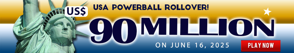 Start Winning BIGGER MULTI-MILLION Jackpots US$ 90 Million from USA Powerball on June 16!