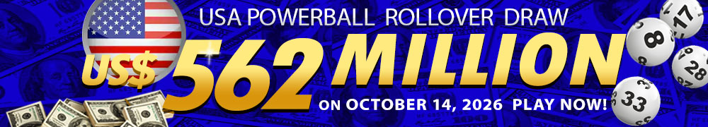 Start Winning BIGGER MULTI-MILLION Jackpots US$ 62 Million from USA Powerball on October 14, 2026!