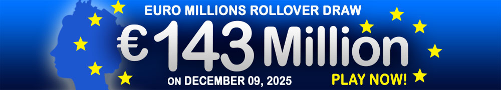 Euro Millions Rollover EUR 143 Million on December 09, 2025