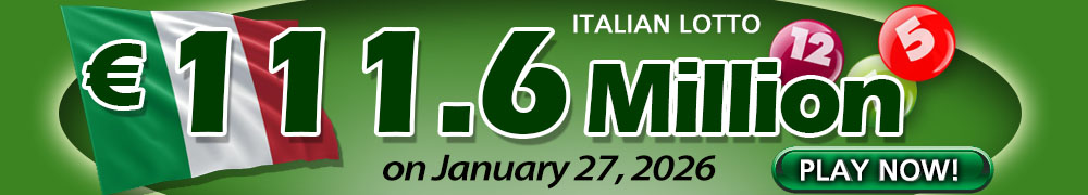 Another Rollover for Italian Lotto - PLAY NOW