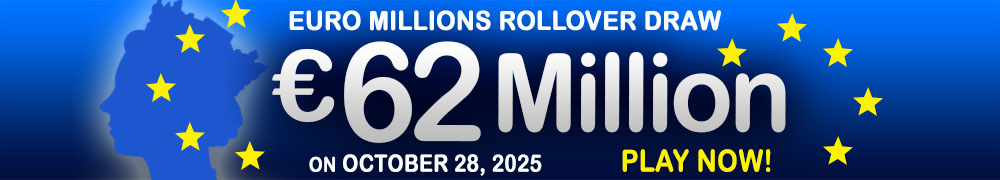 Euro Millions Rollover EUR 62 Million on October 28, 2025