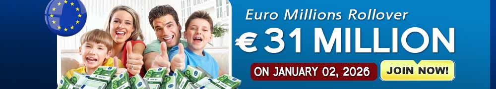 Euro Millions Rollover EUR 31 Million on January 02, 2026