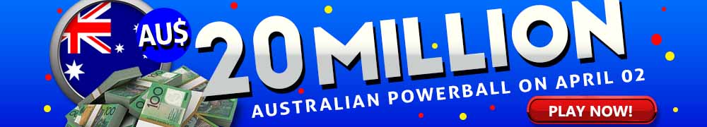 AU$ 20 Million on April 02, 2026 in the Australian Powerball Draw