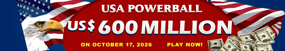 Start Winning BIGGER MULTI-MILLION Jackpots US$ 600 Million from USA Powerball on October 17, 2026!