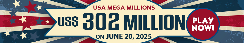 Win the Rollover Jackpot estimated at US$ 302 Million in the Mega Millions draw on June 20!