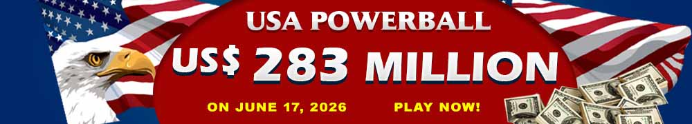 Start Winning BIGGER MULTI-MILLION Jackpots US$ 283 Million from USA Powerball on June 17, 2026!
