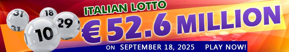 Another Rollover for Italian Lotto - PLAY NOW