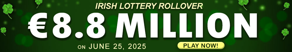 Try your luck for the next Irish lotto draw with an estimated jackpot of EUR 8.8 Million!