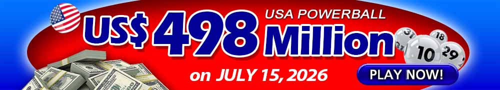 Start Winning BIGGER MULTI-MILLION Jackpots US$ 498 Million from USA Powerball on July 15, 2026!