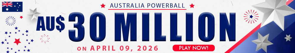 AU$ 30 Million on April 09, 2026 in the Australian Powerball Draw