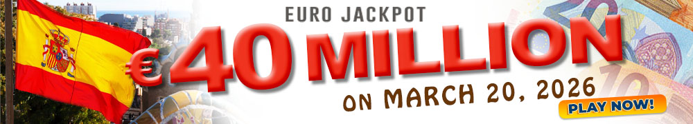 EuroJackpot: EUR 40 Million on March 20, 2026