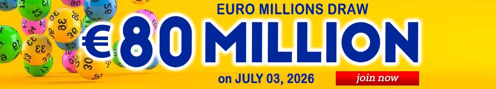 Euro Millions Rollover EUR 80 Million on July 03, 2026