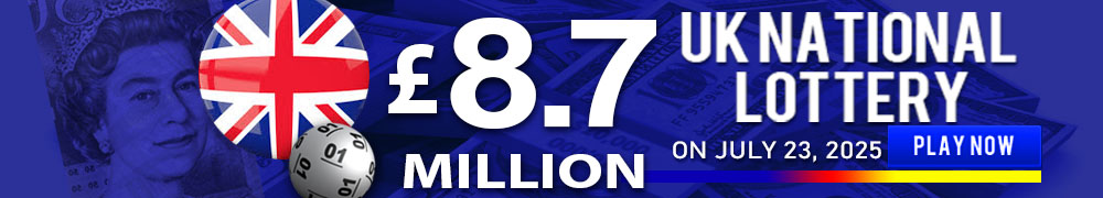 UK Lotto now at GBP 8.7 Million for the draw on July 23!