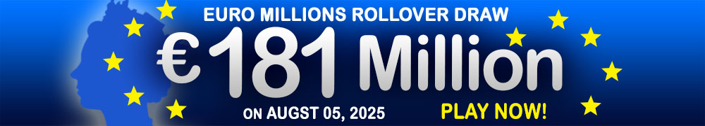 Euro Millions Rollover EUR 181 Million on August 05, 2025