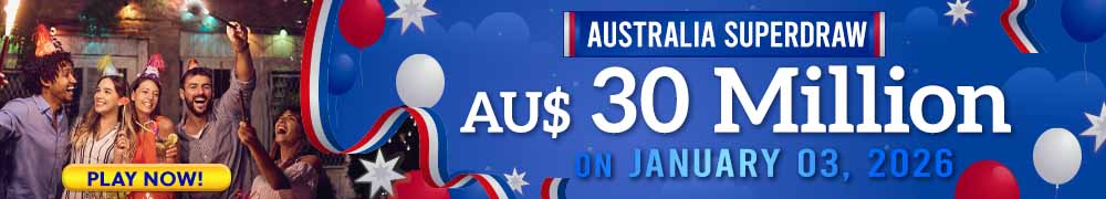 Australian Superdraw Guaranteed Jackpot - AUD 30 Million on January 03, 2026! Join Now