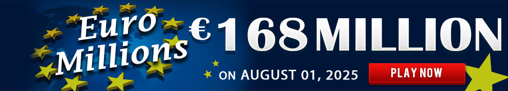 Euro Millions Rollover EUR 168 Million on August 01, 2025