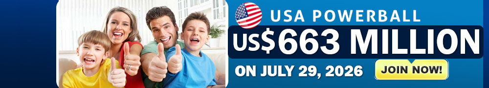 Start Winning BIGGER MULTI-MILLION Jackpots US$ 663 Million from USA Powerball on July 29, 2026!
