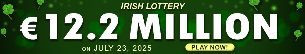 Try your luck for the next Irish lotto draw with an estimated jackpot of EUR 12.2 Million!