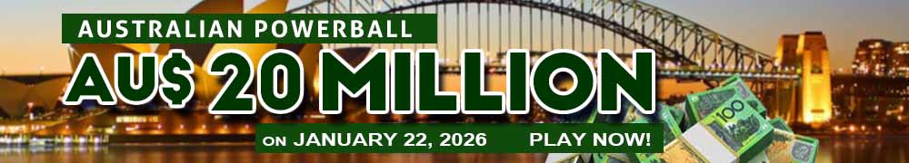 AU$ 20 Million on January 22, 2026 in the Australian Powerball Draw