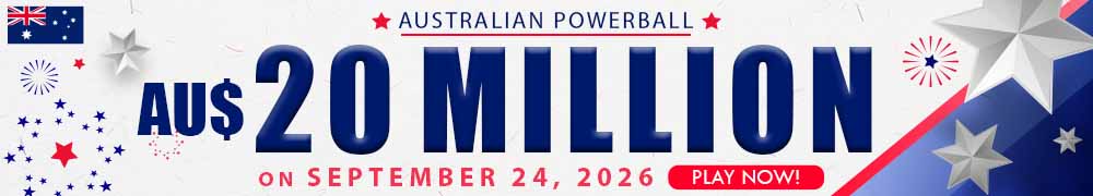 AU$ 20 Million on September 24, 2026 in the Australian Powerball Draw