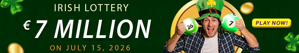 Try your luck for the next Irish lotto draw with an estimated jackpot of EUR 7 Million!