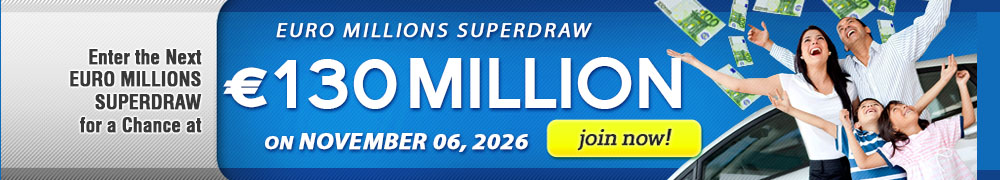 Euro Millions Superdraw EUR 130 Million on November 06, 2026