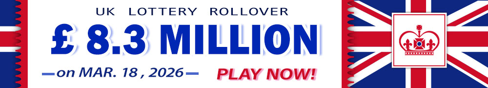 UK Lotto now at GBP 8.3 Million for the draw on February 28!