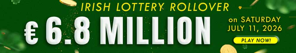 Try your luck for the next Irish lotto draw with an estimated jackpot of EUR 6.8 Million!