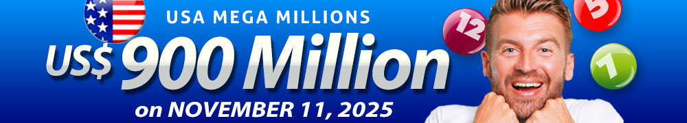 Win the Rollover Jackpot estimated at US$ 900 Million in the Mega Millions draw on November 11!