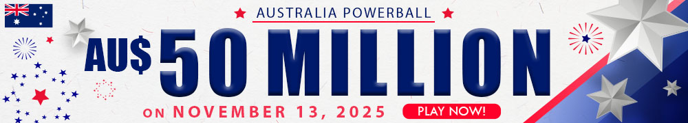 AU$ 50 Million on November 13, 2025 in the Australian Powerball Draw