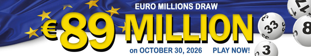 Euro Millions Rollover EUR 89 Million on October 30, 2026