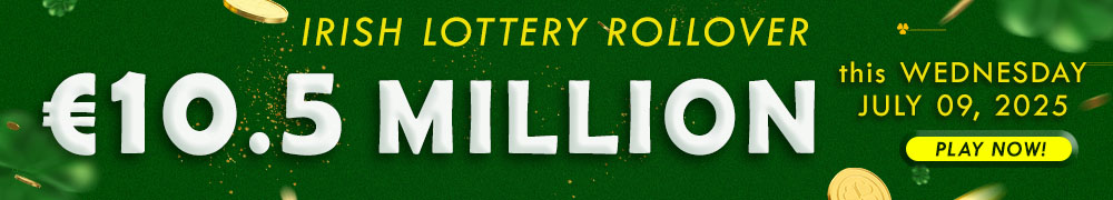 Try your luck for the next Irish lotto draw with an estimated jackpot of EUR 10 Million!