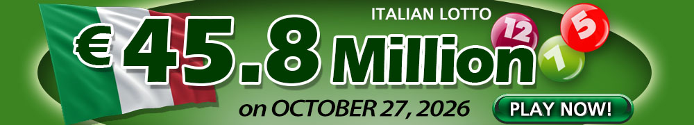 Another Rollover for Italian Lotto - PLAY NOW