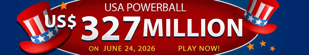 Start Winning BIGGER MULTI-MILLION Jackpots US$ 327 Million from USA Powerball on June 24, 2026!