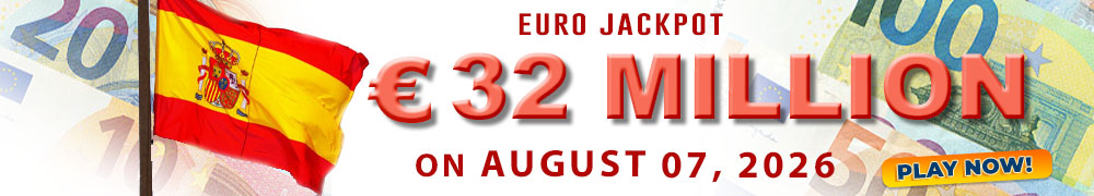 EuroJackpot: EUR 32 Million on August 07, 2026