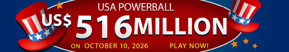 Start Winning BIGGER MULTI-MILLION Jackpots US$ 516 Million from USA Powerball on October 10, 2026!
