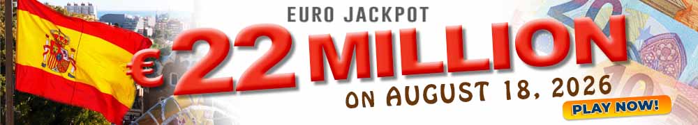 EuroJackpot: EUR 22 Million on August 18, 2026