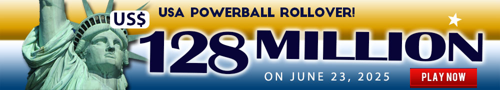 Start Winning BIGGER MULTI-MILLION Jackpots US$ 128 Million from USA Powerball on June 23!