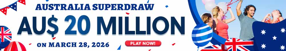 Australian Superdraw Guaranteed Jackpot - AUD 20 Million on March 28, 2026! Join Now