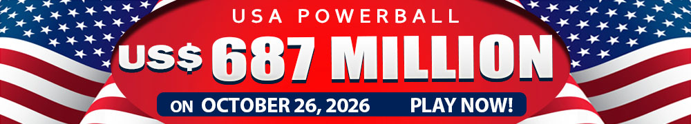 Start Winning BIGGER MULTI-MILLION Jackpots US$ 687 Million from USA Powerball on October 26, 2026!