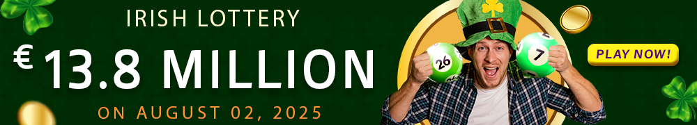 Try your luck for the next Irish lotto draw with an estimated jackpot of EUR 13.8 Million!