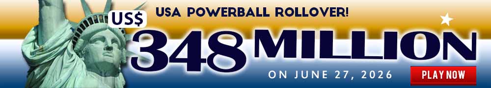 Start Winning BIGGER MULTI-MILLION Jackpots US$ 348 Million from USA Powerball on June 27, 2026!