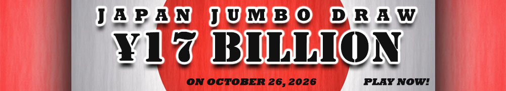 Play in Asia's RICHEST Lottery Draw - Japan Jumbo Draw &yen;17 Billion on October 26, 2026!