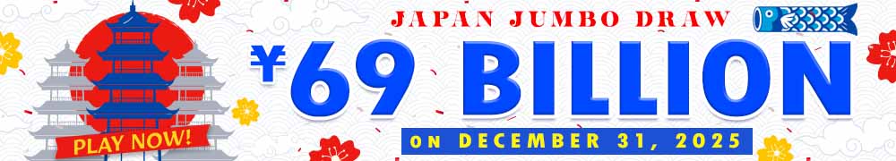 Play in Asia's RICHEST Lottery Draw - Japan Jumbo Draw ¥69 Billion on December 31, 2025!
